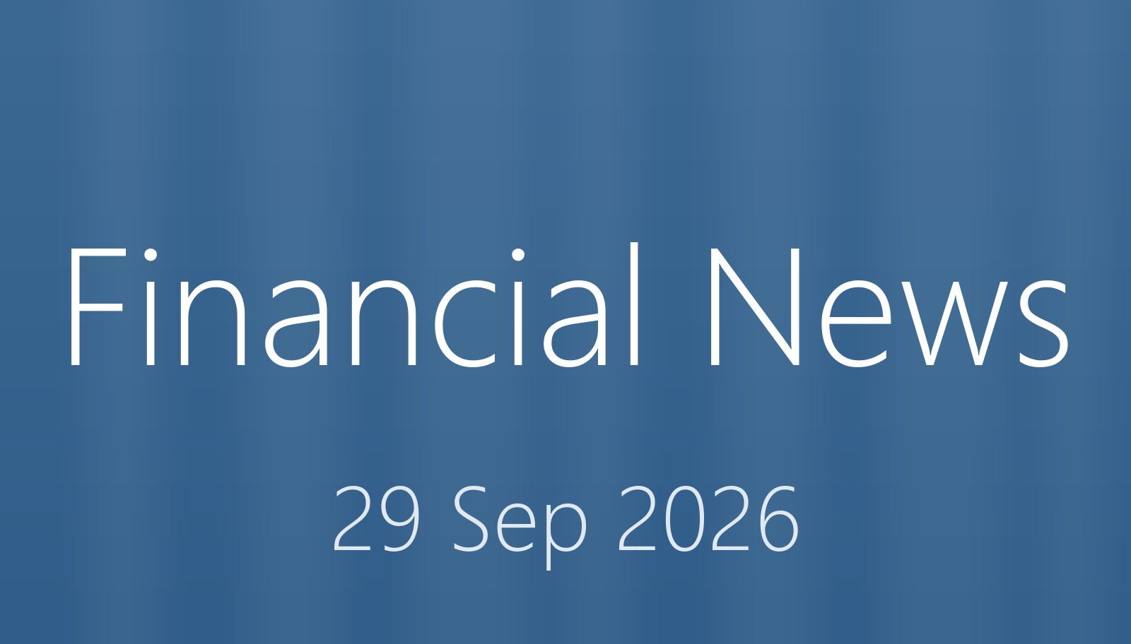 Financial News 29 Sep 2026 おだログ
